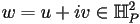 w=u+iv\in\mathbb{H}_P^2