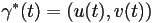 \gamma^*(t)=(u(t),v(t))